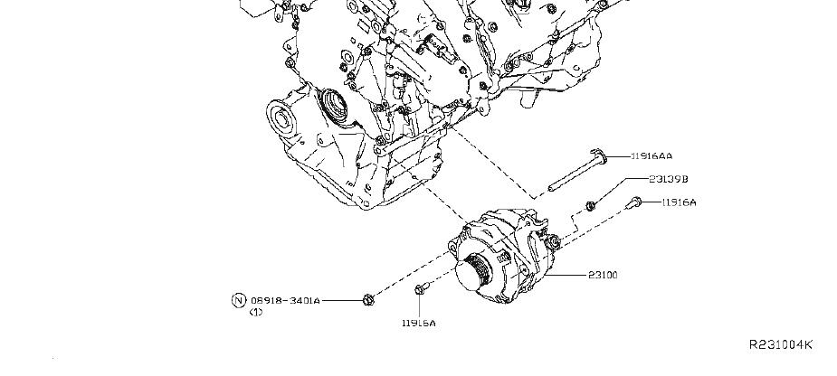 Nissan Maxima Bolt. ALTERNATOR, ASSY - 11916-JA10C | HYMAN BROS. NISSAN