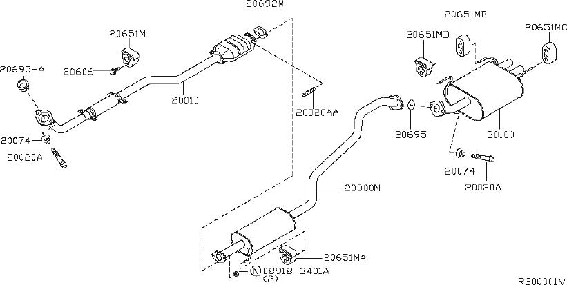 Nissan Sentra Exhaust System Hanger 206516N200 HYMAN BROS. NISSAN