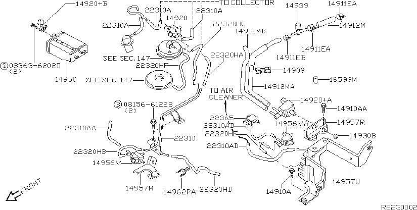 Nissan Frontier Clamp Hose, B - 24220-1B001 | HYMAN BROS. NISSAN