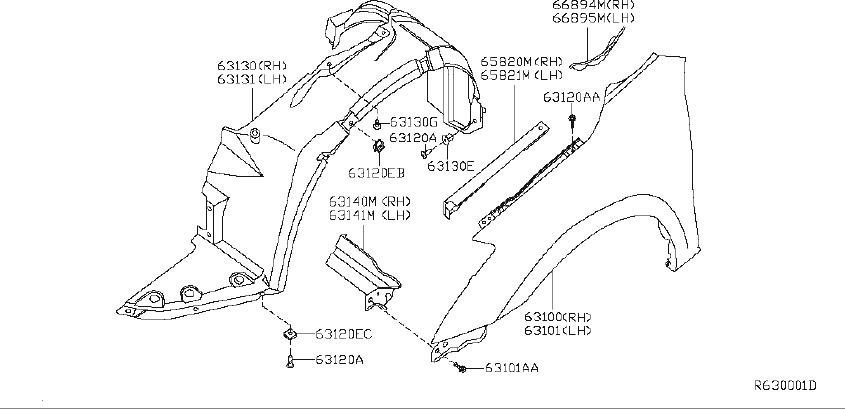 Nissan-Altima-Fender-Splash-Shield-(Right,-Front).-FITTING-...